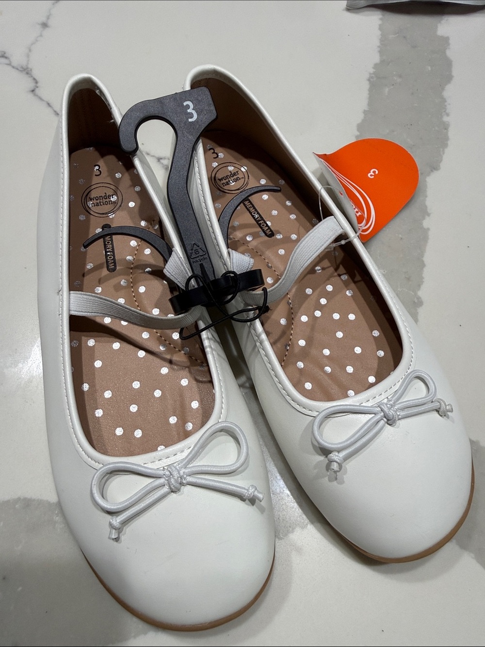 wonder nation White Girls' Bow Ballet Flats
